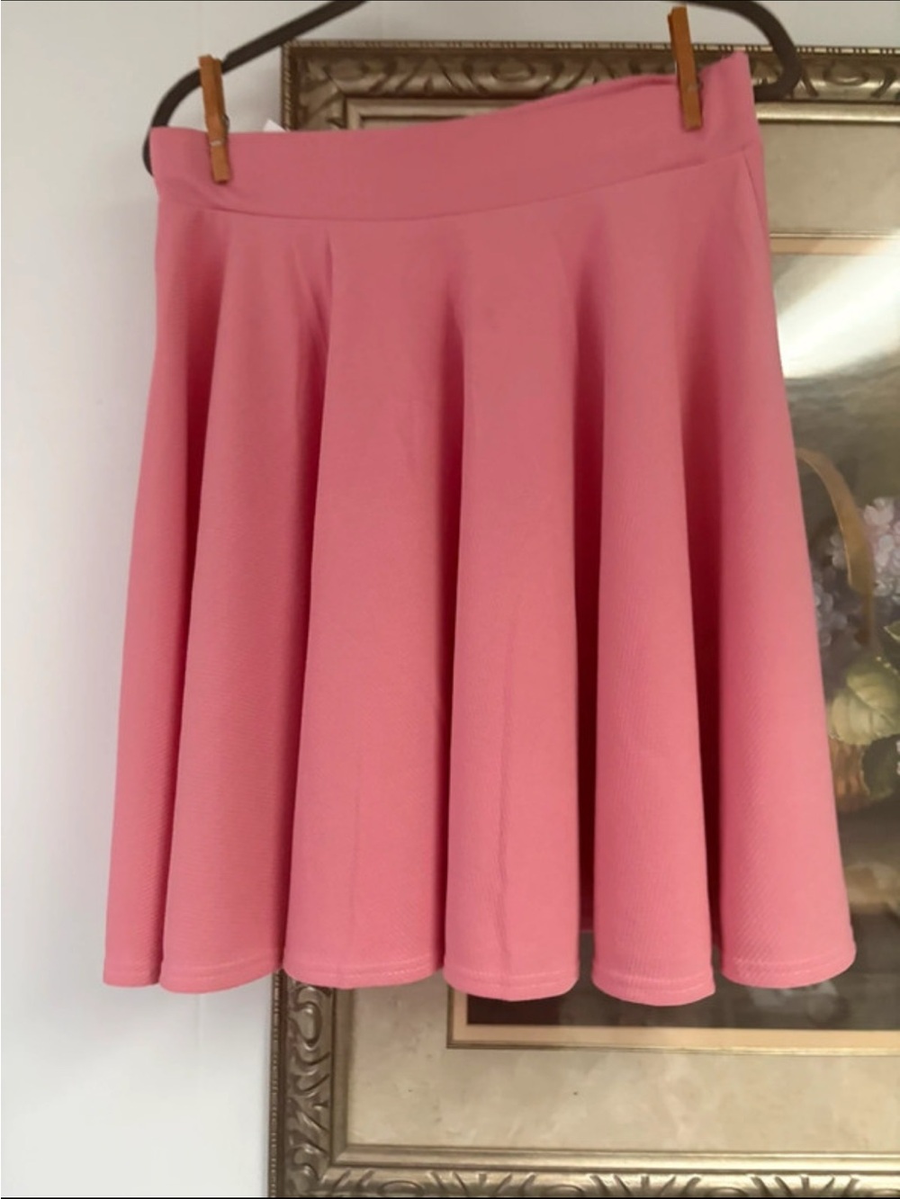 Classic Pink Skater Skirt with Flared Circle Silhouette